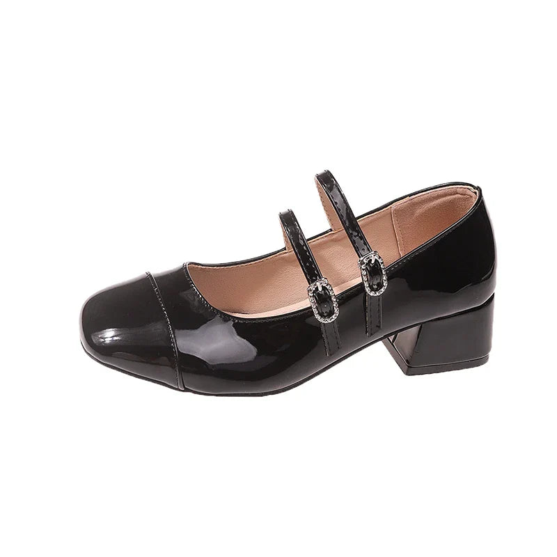 Lolita Mary Jane Shoes Causal Formal Versatile High Heel Shoes Wedding Party Elegant Dress Pumps