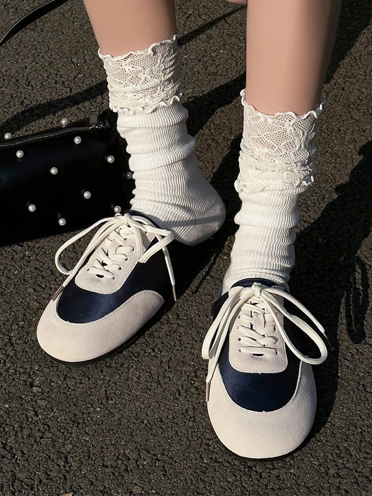 Sport Sneakers Flats Mules Slippers Shoes Woman Lace Up Running Walking Shoes Mujer Zapatos