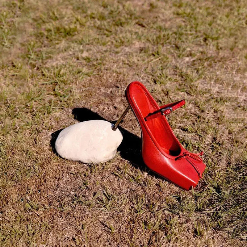Ballerinas Shoes High Heels Mules Square Toe Slingback 39 Wedding White Brand Shoes Sandals