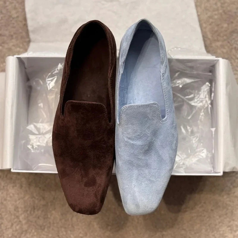 Loafers Comfortable Commuter Shoes Casual Flats Walking Schoenen Dames Sliders Square Head Flat Sho
