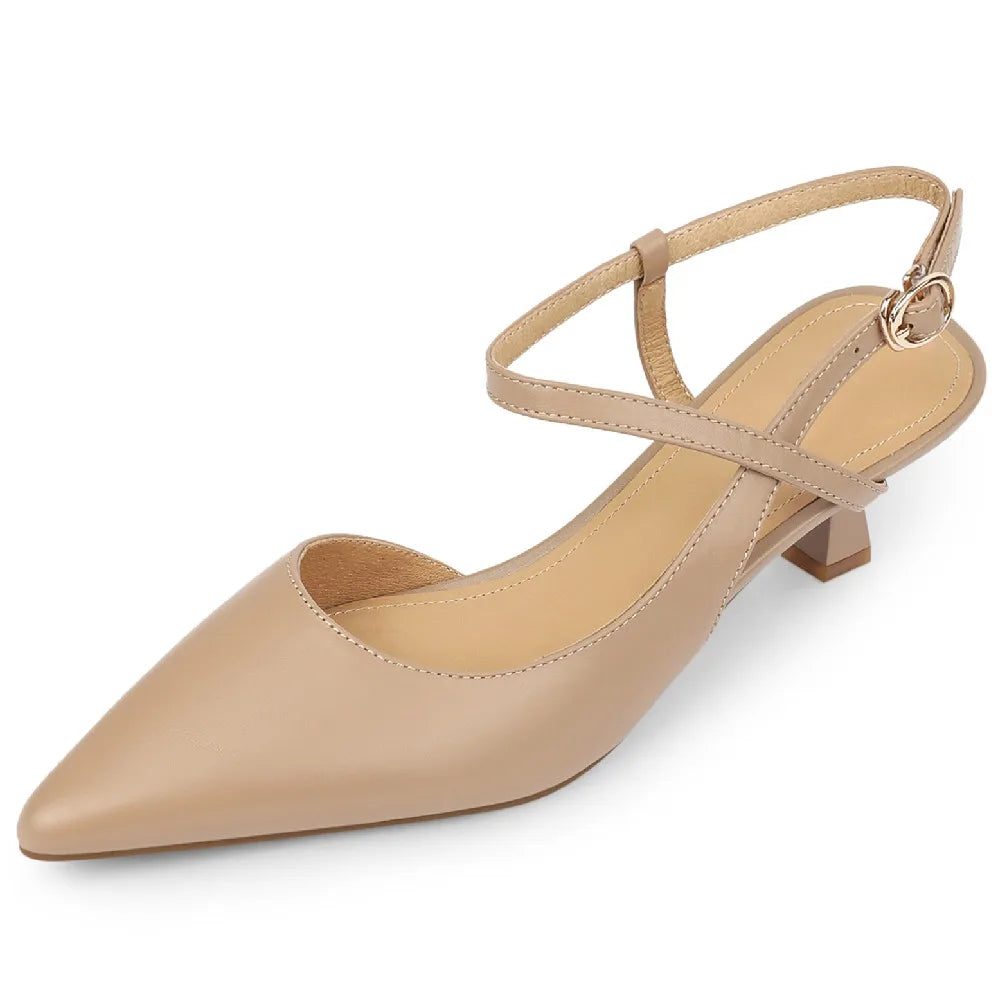 genuine leather thin high heel pointed toe ankle strap pumps elegant evening dress sandals shoes