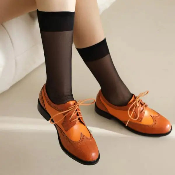 Shoes British Style Low Heels Oxfords Modis Casual Sneakers All-Match Mixed Colors Preppy