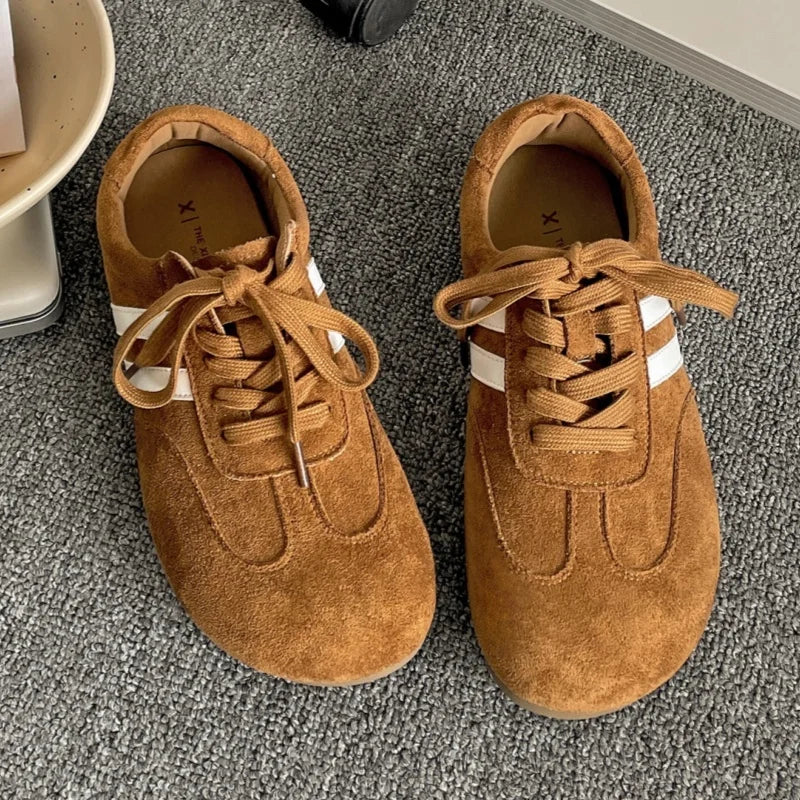 Casual Sneakers Popular Retro German Training Shoes Niche Comfortable Soft Soled Flat Shoes Versatile Single Shoes
