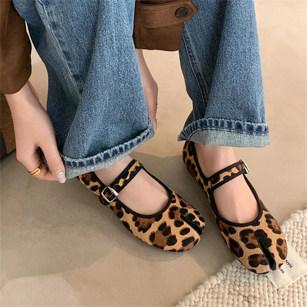 Mary Jane Horsehair Loafers Single Shoes Flats Woman Flats Street Shoes