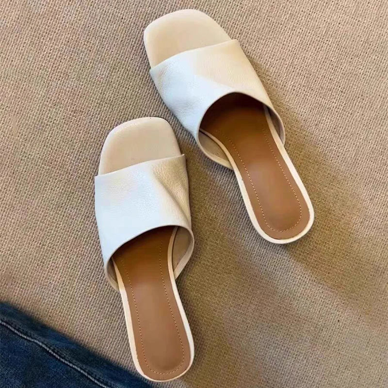 Elegant Sandals High Heels Slippers Brand Chunky Dress Open Toe Shoes Flip Flops Slides