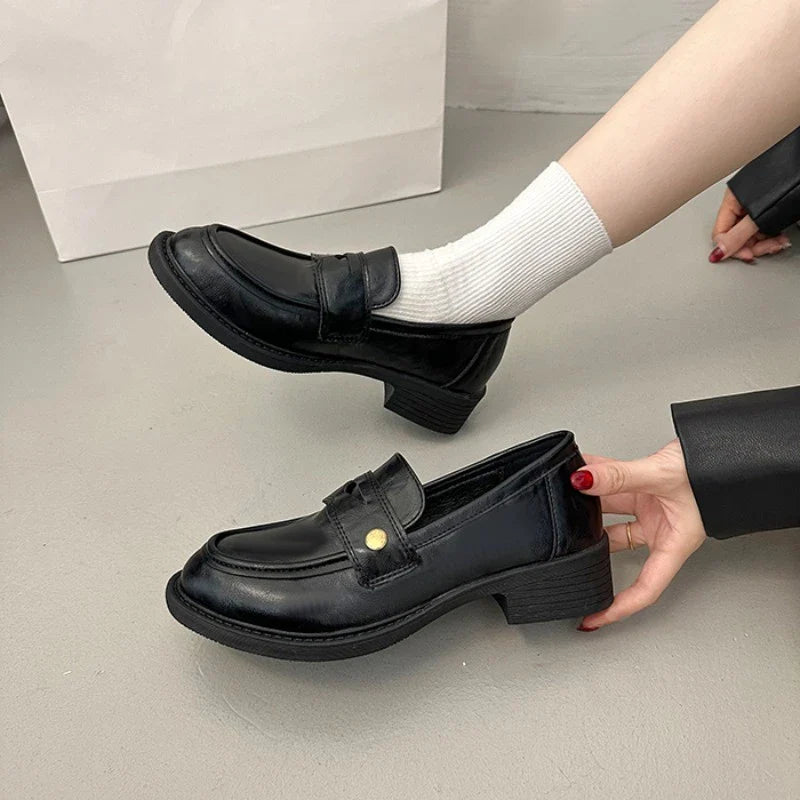 Flat Shoes Mary Jane Shoes Hot Sale Simple Causal Uniform Shoes Thick Bottom Non-slip