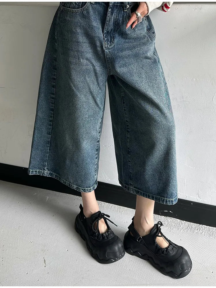 Street Explosion 5CM Mary Jane Sandals Wave Thick Bottom Lace Hollow Big Head Bread Shoes