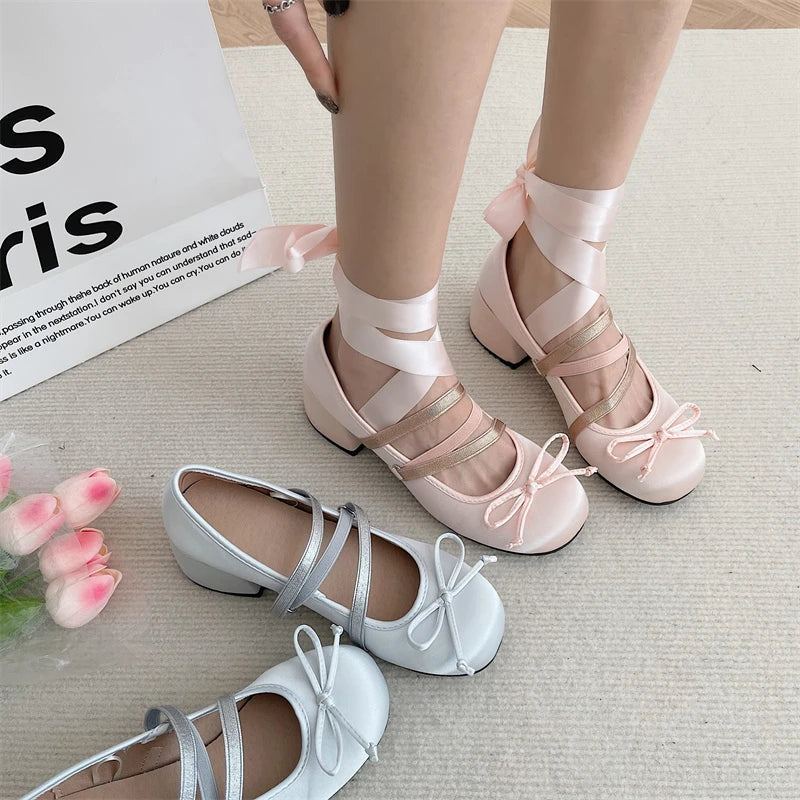 Chunky Heels Lolita Pumps Shoes Mary Janes Shoes Comfy Dancing