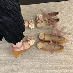 Shoes Woman Flats Modis Elegant Dress On Heels Floral Mary Janes Flower Shoes Heels