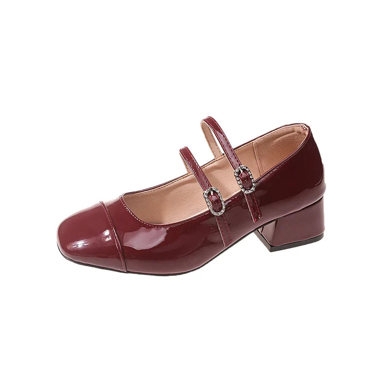 Lolita Mary Jane Shoes Causal Formal Versatile High Heel Shoes Wedding Party Elegant Dress Pumps