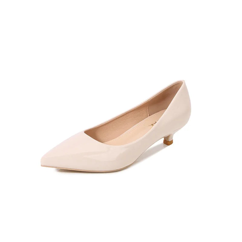 elegant patent leather shoes pointed toe candy color low heel pumps shallow mouth single leather pumps big size 43