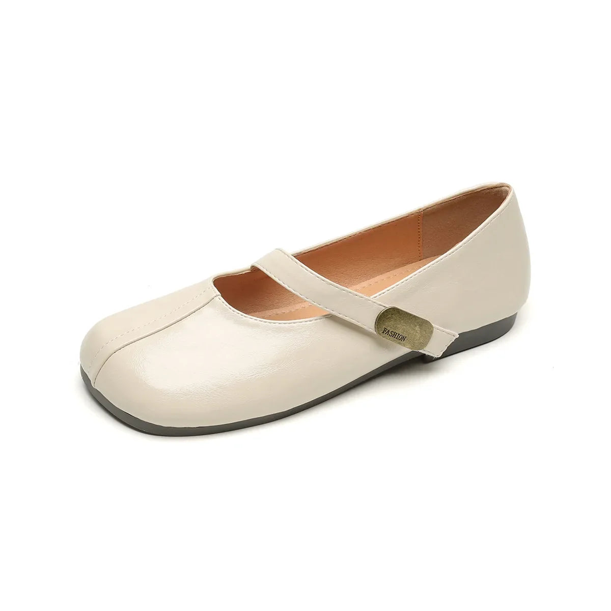 Retro Belt Strap Mary Janes Woman Lolita Flats Shoes Square Toe Cozy Slip On Loafers Solid Pu Leather Mocasines De Mujer