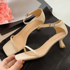 thin high heel sandals narrow band open toe ankle strap elegant heeled dress pumps shoes