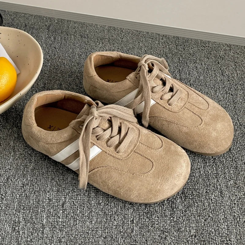 Casual Sneakers Popular Retro German Training Shoes Niche Comfortable Soft Soled Flat Shoes Versatile Single Shoes