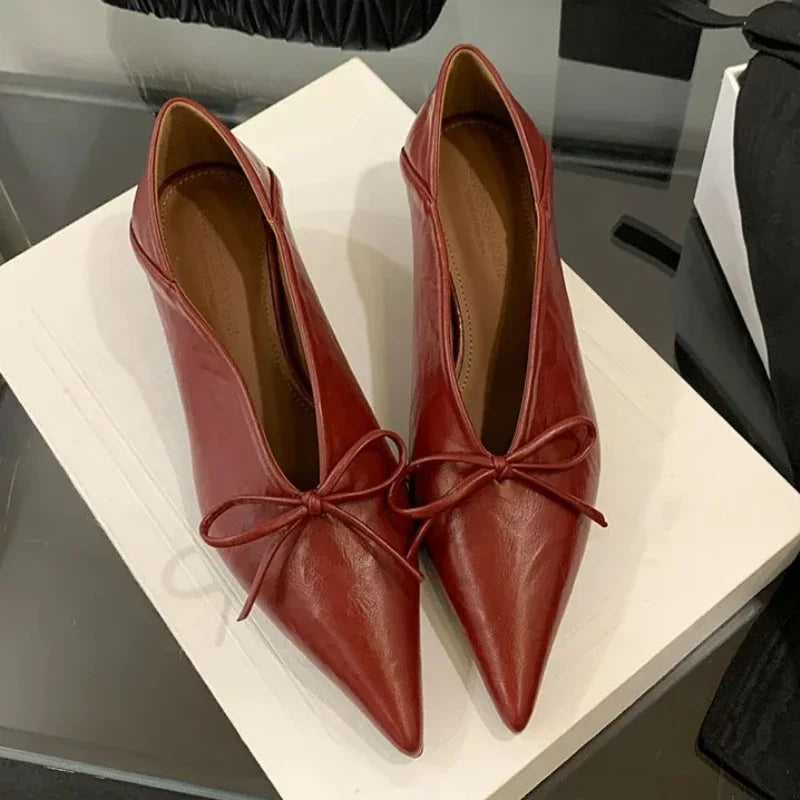 Elegant Shoes Low Heel Shallow Gold Pointed Toe Pumps Office Shoes Zapatos De Mujer