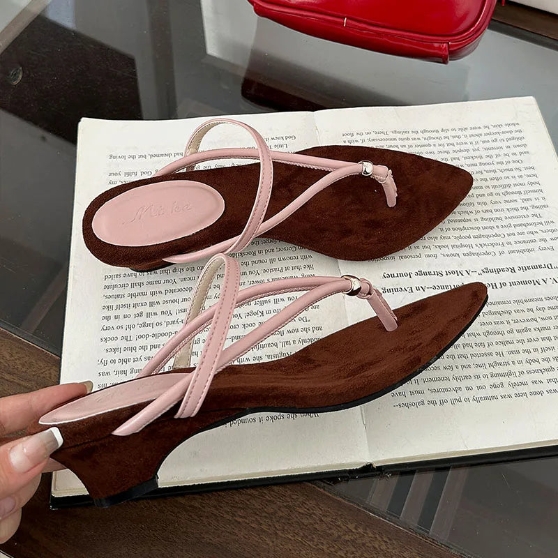 Flip flops Heeled Sandals Pumps Pointed Toe Low Heel Slides Slippers Shoes