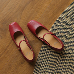 Womens Casual Flats Shoes Genuine Leather Mary Janle Shoes Moccasins Walking Lofers Shoess Retro Flats
