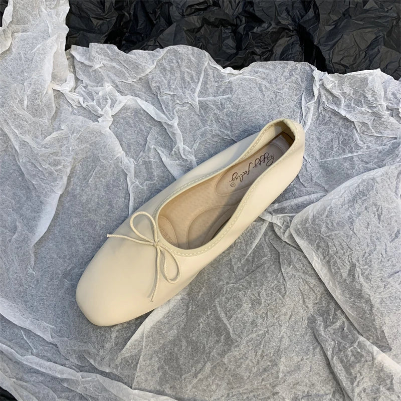 Flats Ballerina Shoes Brand Square Toe Flat Ballet Shoe Casual Slip On Loafers zapato