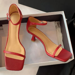 thin high heel sandals narrow band open toe ankle strap elegant heeled dress pumps shoes