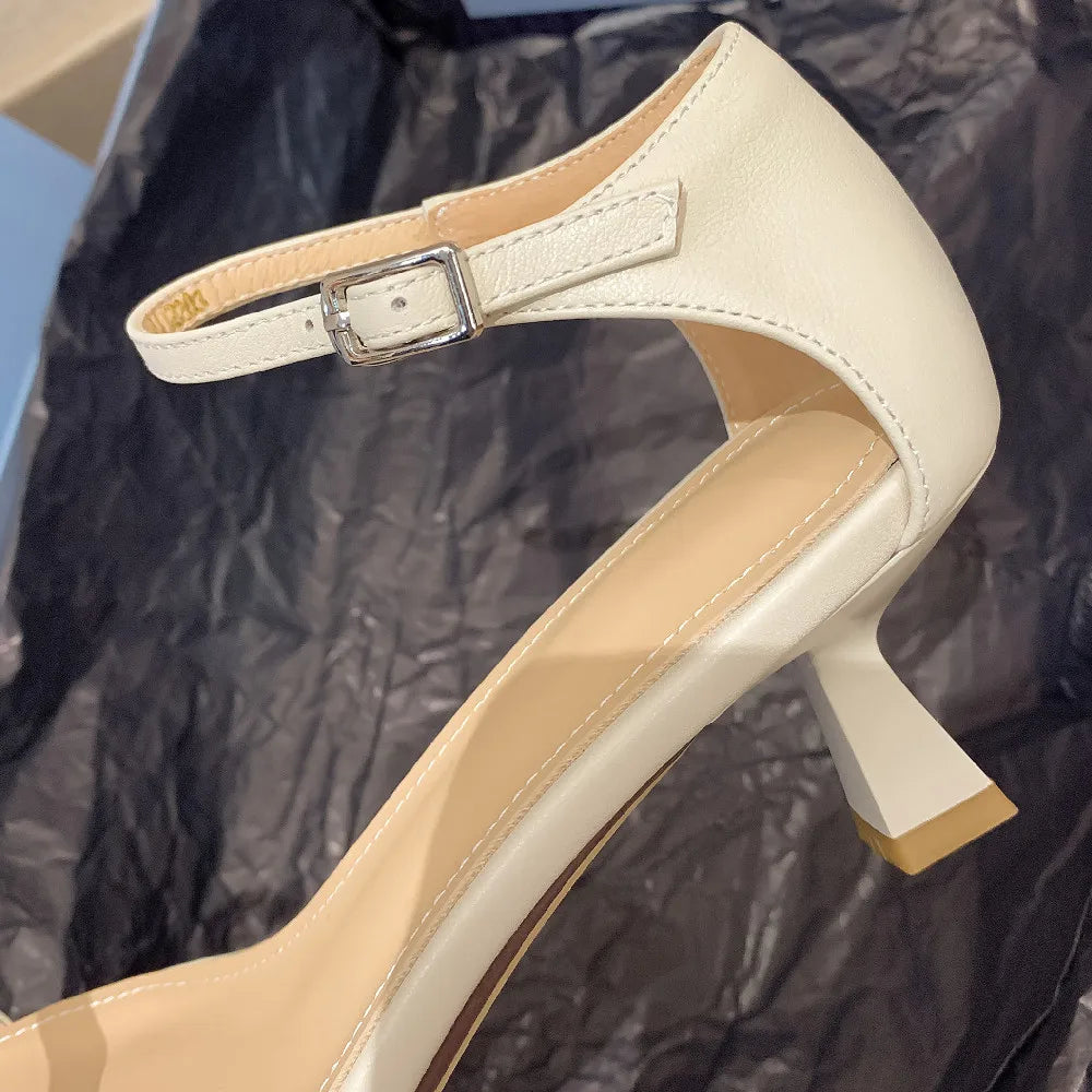 thin high heel sandals narrow band open toe ankle strap elegant heeled dress pumps shoes