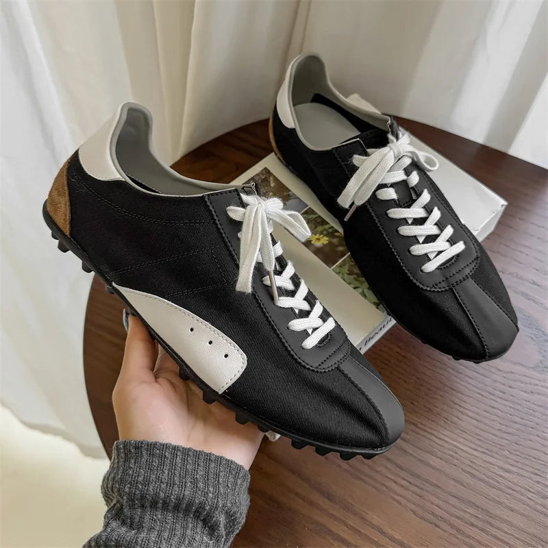 Men High Quality Lace-Up Comfortable Soft Sole Flatsshoes Outdoor Casual Breathable Sneakers Fitness Shoes Male Shoes