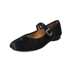 Mary Jane Horsehair Loafers Single Shoes Flats Woman Flats Street Shoes