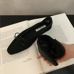 Mesh Flats Slip On Shoes Shallow Butterfly-Knot Ballet Flats Dance Shoes 2025
