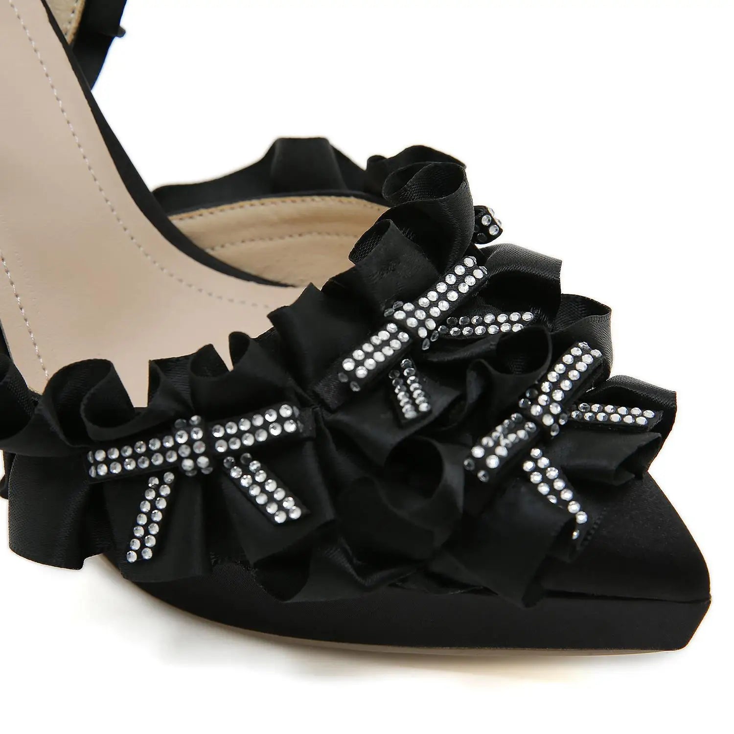 Rhinestone Sandals High Heels Med Comfort Shoes