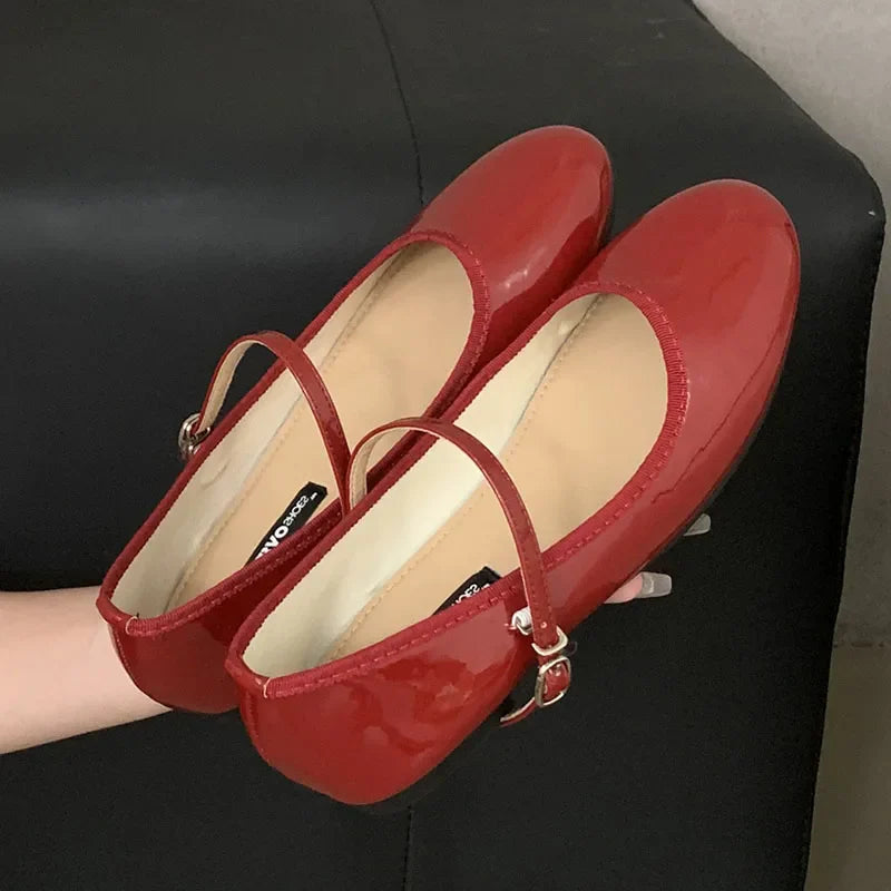 Footwear Shallow Flats With Shoes Round Toe Buckle Strap Flats Mary Janes Lolita Shoes