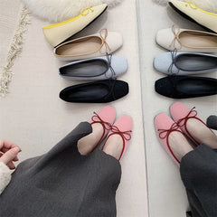 Increas Height Shoes Square Toe Casual Sneakers Clogs Platform All-Match Dress Flats Slip-on M