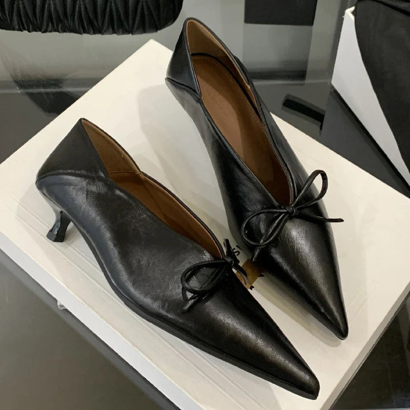 Elegant Shoes Low Heel Shallow Gold Pointed Toe Pumps Office Shoes Zapatos De Mujer