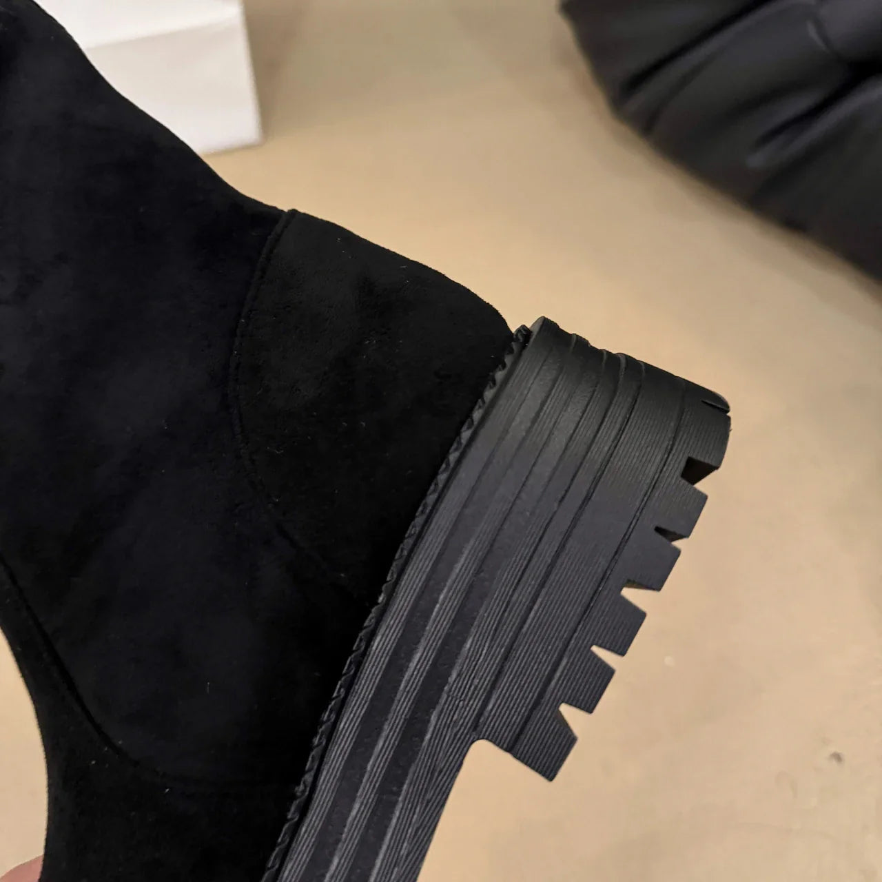 Chelsea Ankle Boots Suede Snow Short Botas Platform Mid Heels Shoes Brand Casual Sport Boots