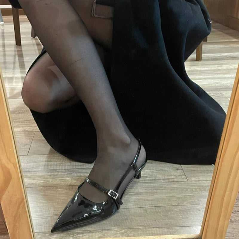 Pointed Toe High Heels Design Style Thin Heels Banquet Party Sandalias Shoes