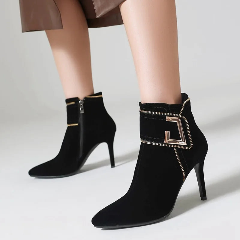 Western Denim Ankle Booties