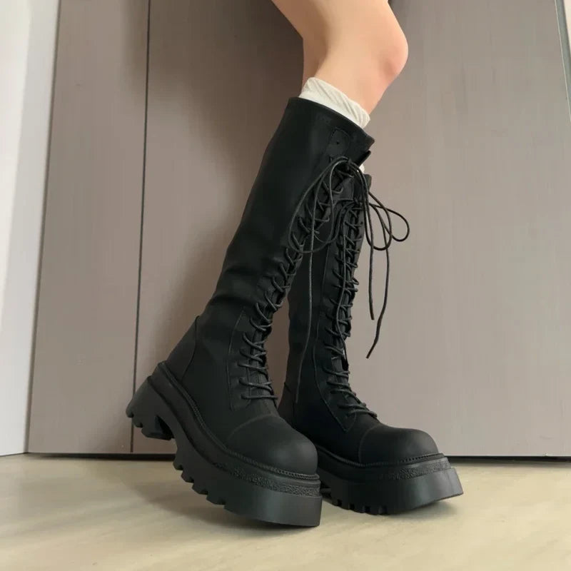 Flats Platform High Boots Shoes