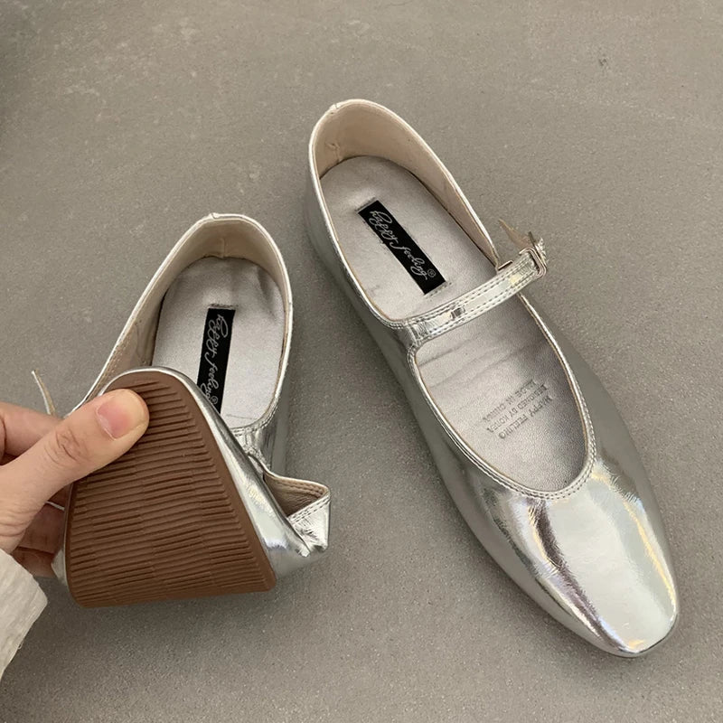 Flat mary janes shoes woman candy color soft leather ballet flats ankle strap comfy mocaasins