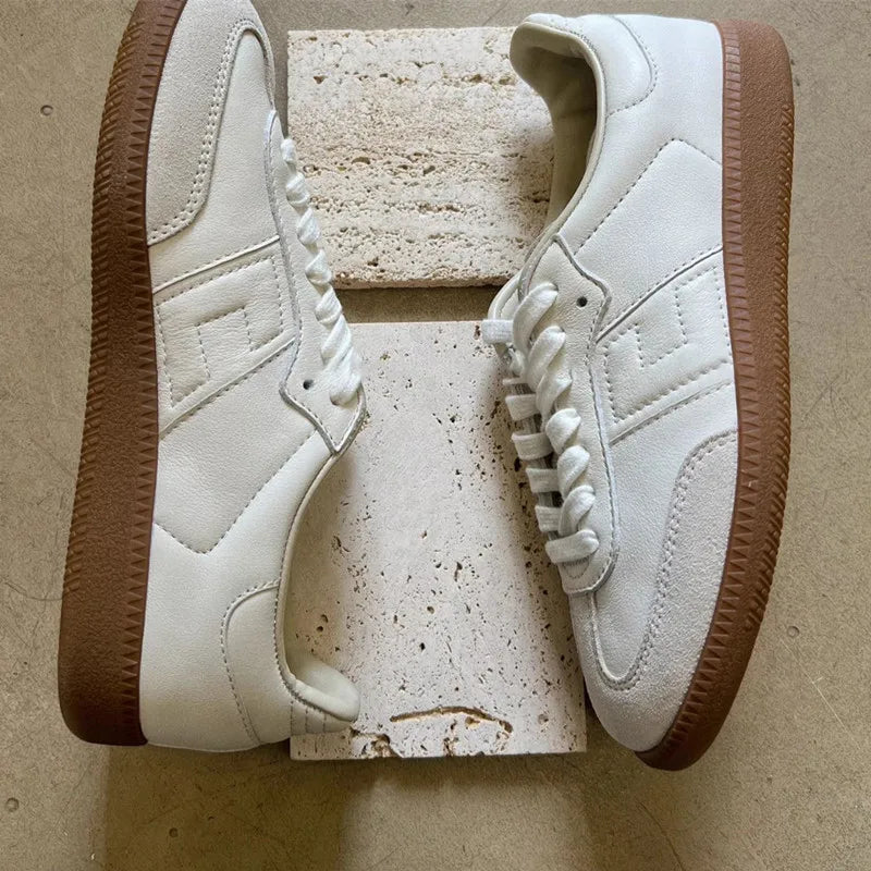 Genuine Leather Outdoor Walking Shoes Casual Sports Platform Shoes