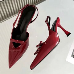 Brand High Heels Elegant Bow Pointed Toe Thin High Heeled Sandals Slingback