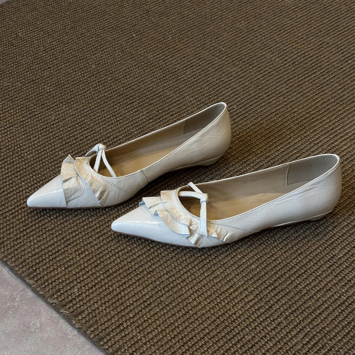 Genuine Leather Pointed Toe Flats Shoes Shallow Loafers Shoes Casual Walking Shoes Woman Sandals Trend Comfortable