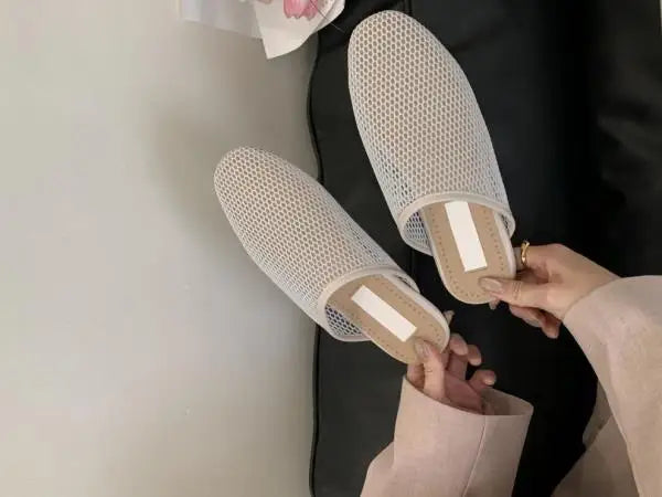 Rubber Slippers Fretwork Heels Slides Low Clogs Woman Flat Soft Beach Fabric Rome Hoof Cotton Rubber Sl