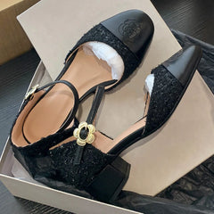 genuine leather fabric patchwork ankle strap flats sandals round toe casual espadrilles shoes