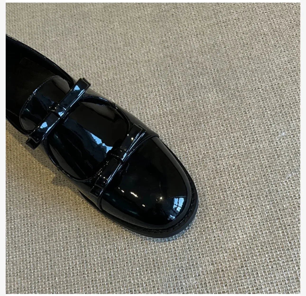 Preppy Double Bowtie Oxfords Woman Low Heels Flats Shiny Small Leather Shoes College Girls Sneakers Femmes Derby Loafers