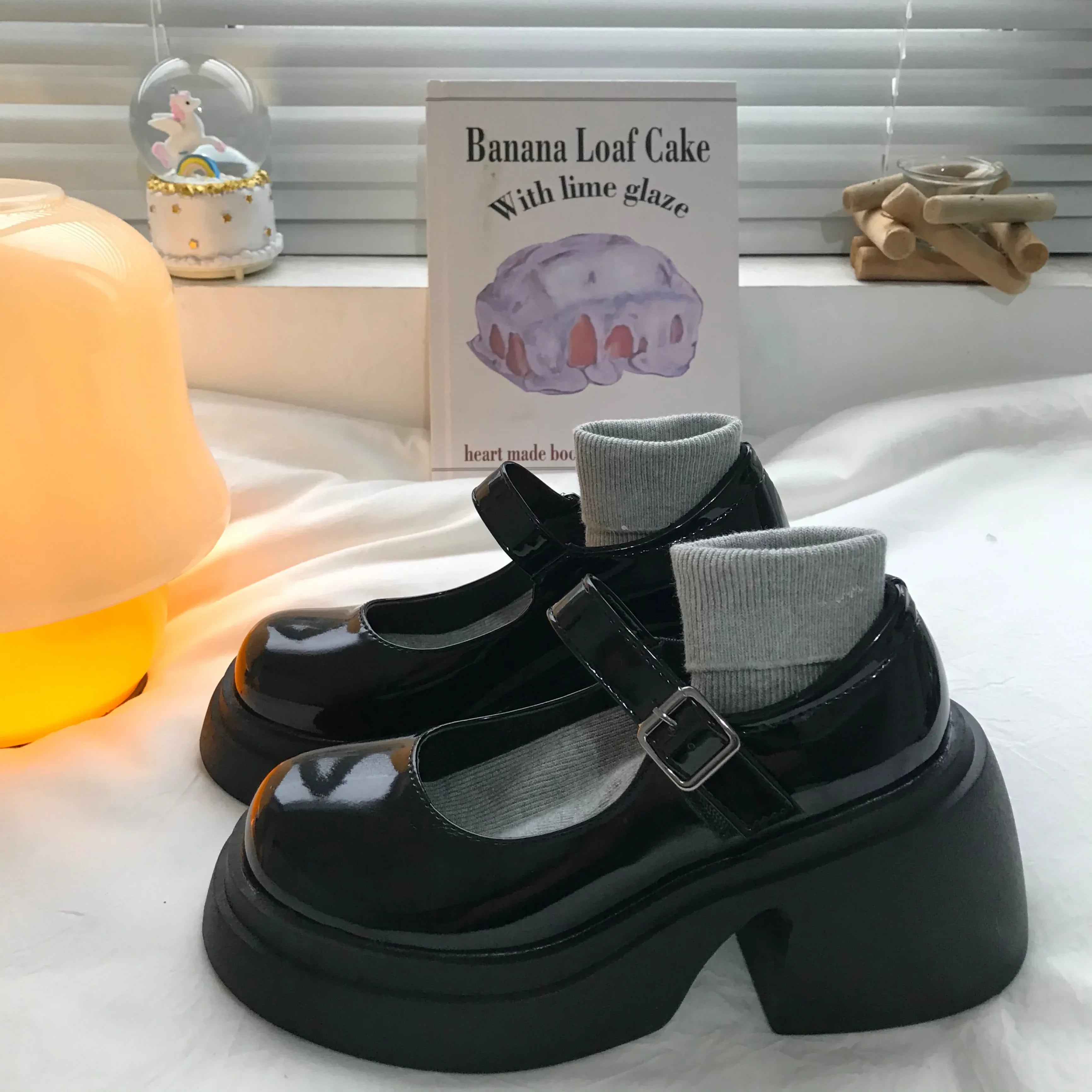 Platform Mary Jane Shoes Shoes Thick Heels Trendy Street Lolita Shoes Round Toe Ankle Strap Pumps