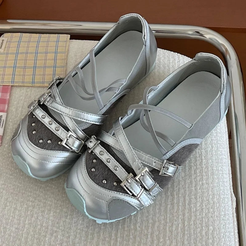 Casual Flat Shoes Comfortable Outside Shoes Round Toe High Quality Lightweight Single Shoes