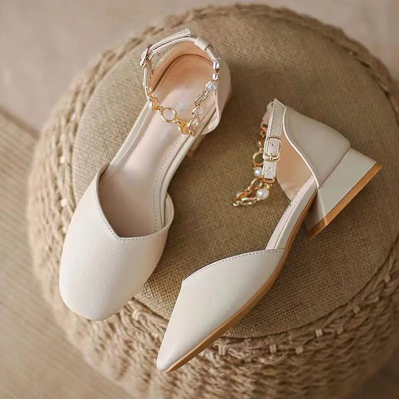 Shoes Pearl Square Heels