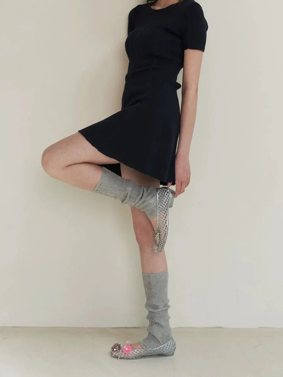 style pointed-toe open-toe sandals with flat sole