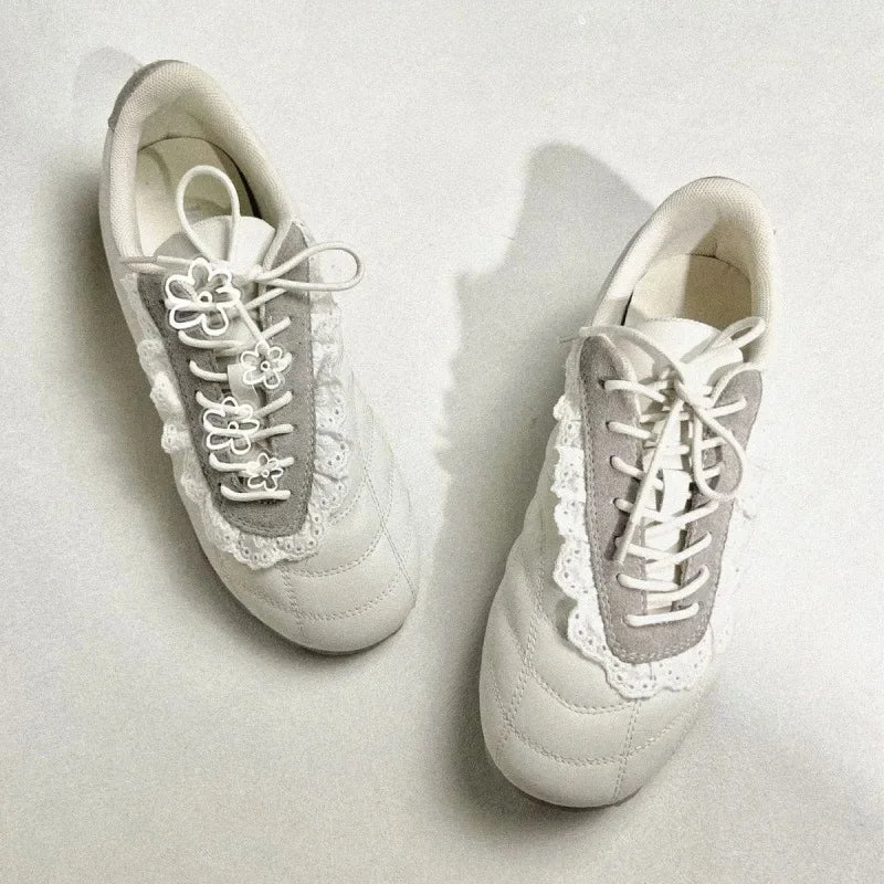 Flat Bottom Deqin Shoes Leather Version Sporty Lace-Up Board Shoes Rubber Sole High Top Adult Footwear