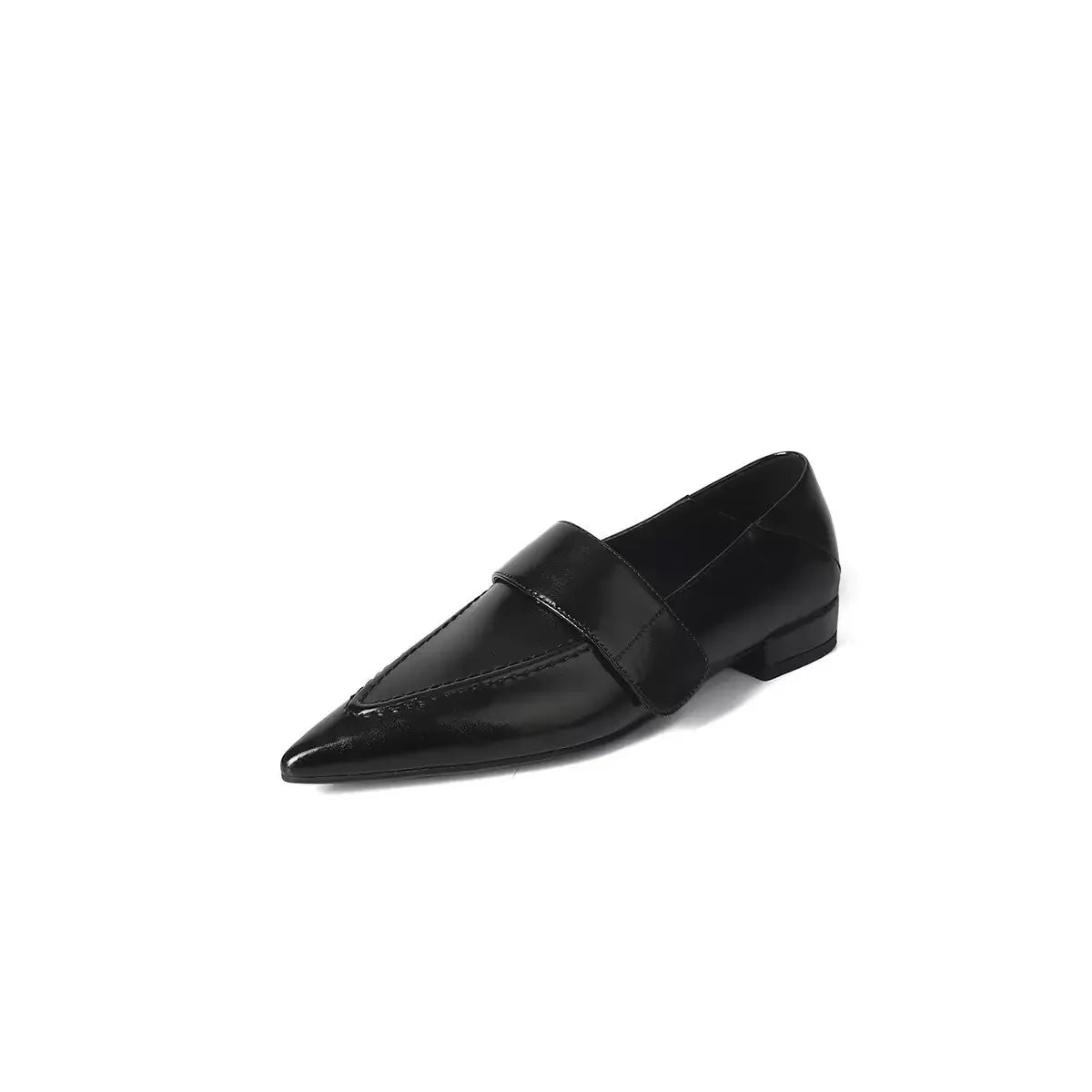 Retro Pointed Toe Flats Loafers Shoes Patent Leather Casual Walking Shoes Designer