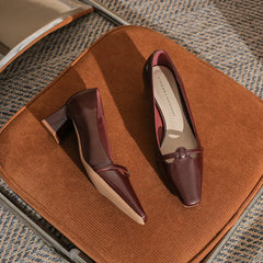 Single Shoes Femininity Thick Heel Skirt Versatile High Heelss Comfortable Square Head Pumps