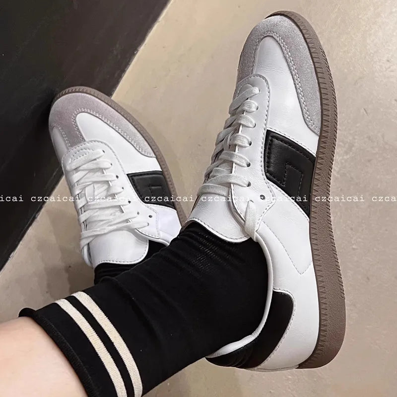 Genuine Leather Outdoor Walking Shoes Casual Sports Platform Shoes